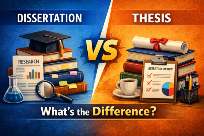 Dissertation vs Thesis comparison explained