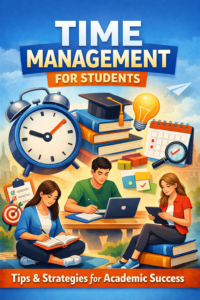 Time Management for Students is one of the most essential skills for achieving academic success, reducing stress, and maintaining a balanced life. In today’s fast-paced academic environment, students often struggle to juggle lectures, assignments, exams, extracurricular activities, and personal commitments. Without proper planning and organization, it becomes easy to fall behind, feel overwhelmed, and lose motivation.